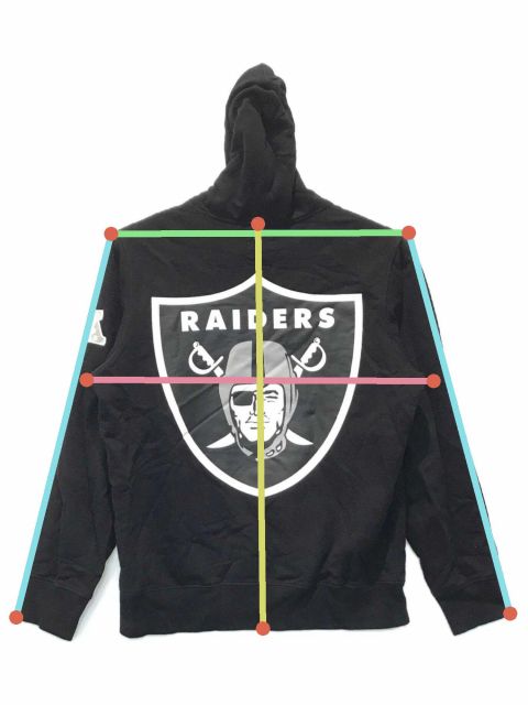 865】パーカー Supreme NFL Raiders Hooded Sweatshirt サイズM 中古