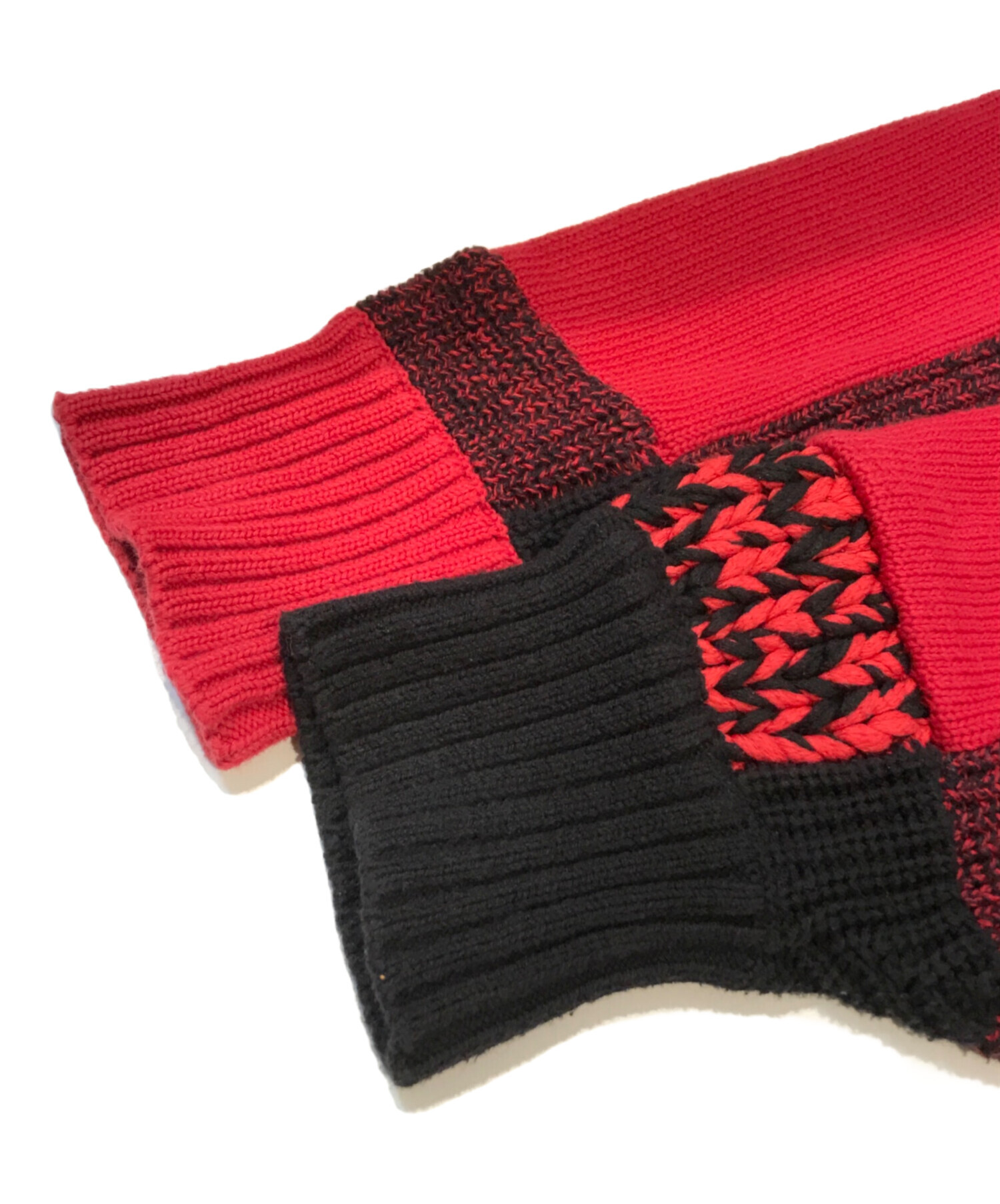 sacai(サカイ) 22SS バッファローチェッククロップドニット 22-05945 