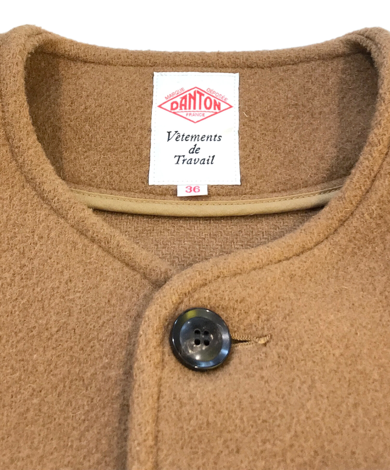 DANTON ウールカーディガン 36 オレンジ DANTON ウール