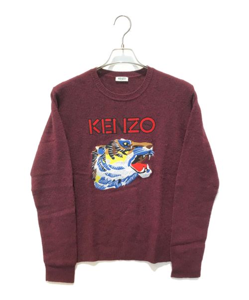 中古・古着通販】KENZO (ケンゾー) 刺繍ニット レッド サイズ:M