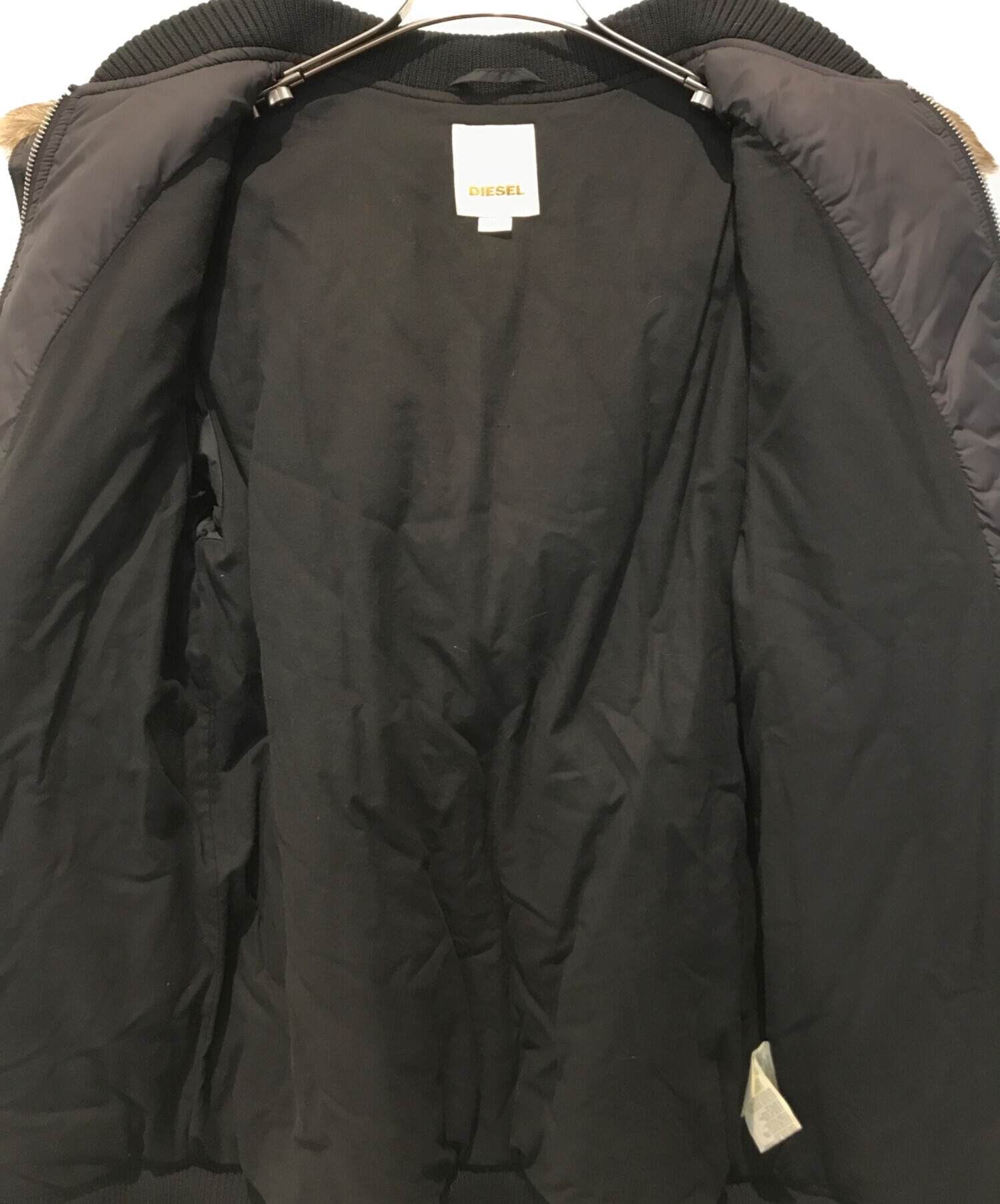 DIESEL 中綿ジャケット XLサイズ 中古・古着通販】DIESEL (ディーゼル) 中綿ジャケット ネイビー サイズ