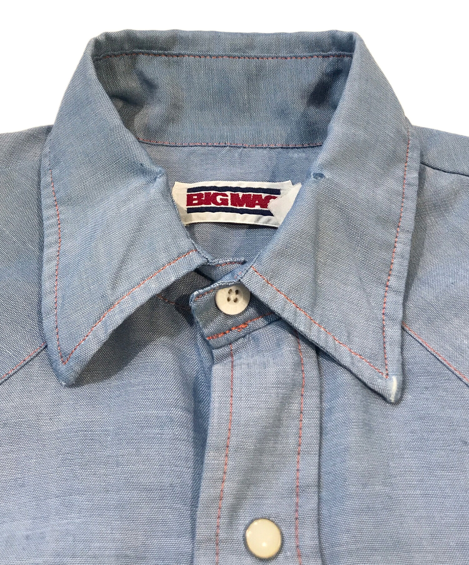 中古・古着通販】BIG MAC (ビッグマック) シャンブレーシャツ ブルー