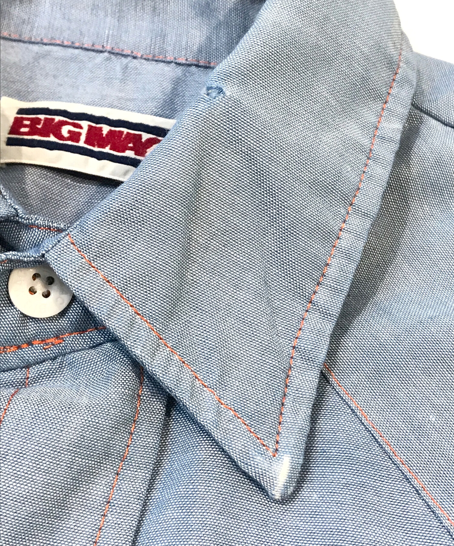 中古・古着通販】BIG MAC (ビッグマック) シャンブレーシャツ ブルー