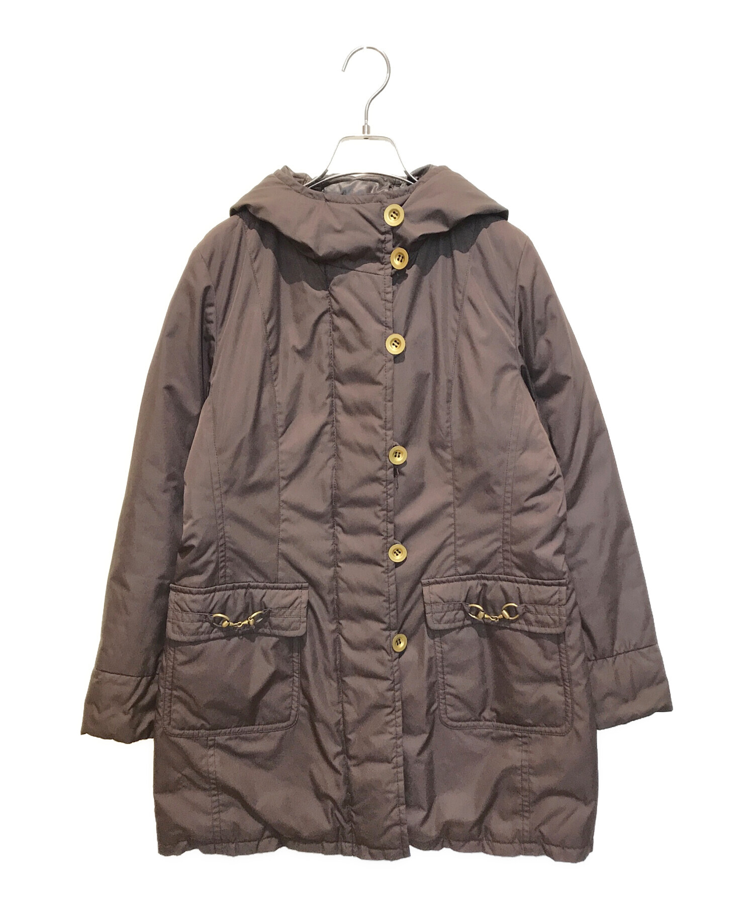 中古・古着通販】LEILIAN (レリアン) ダウンコート ブラウン サイズ