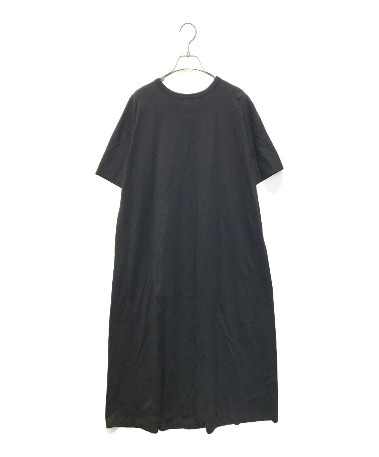 【2024SS／美品✨】THE RERACS ワンピース　ロング　半袖　ブラック 中古・古着通販】THE RERACS (ザ リラクス) 半袖ワンピース ブラック