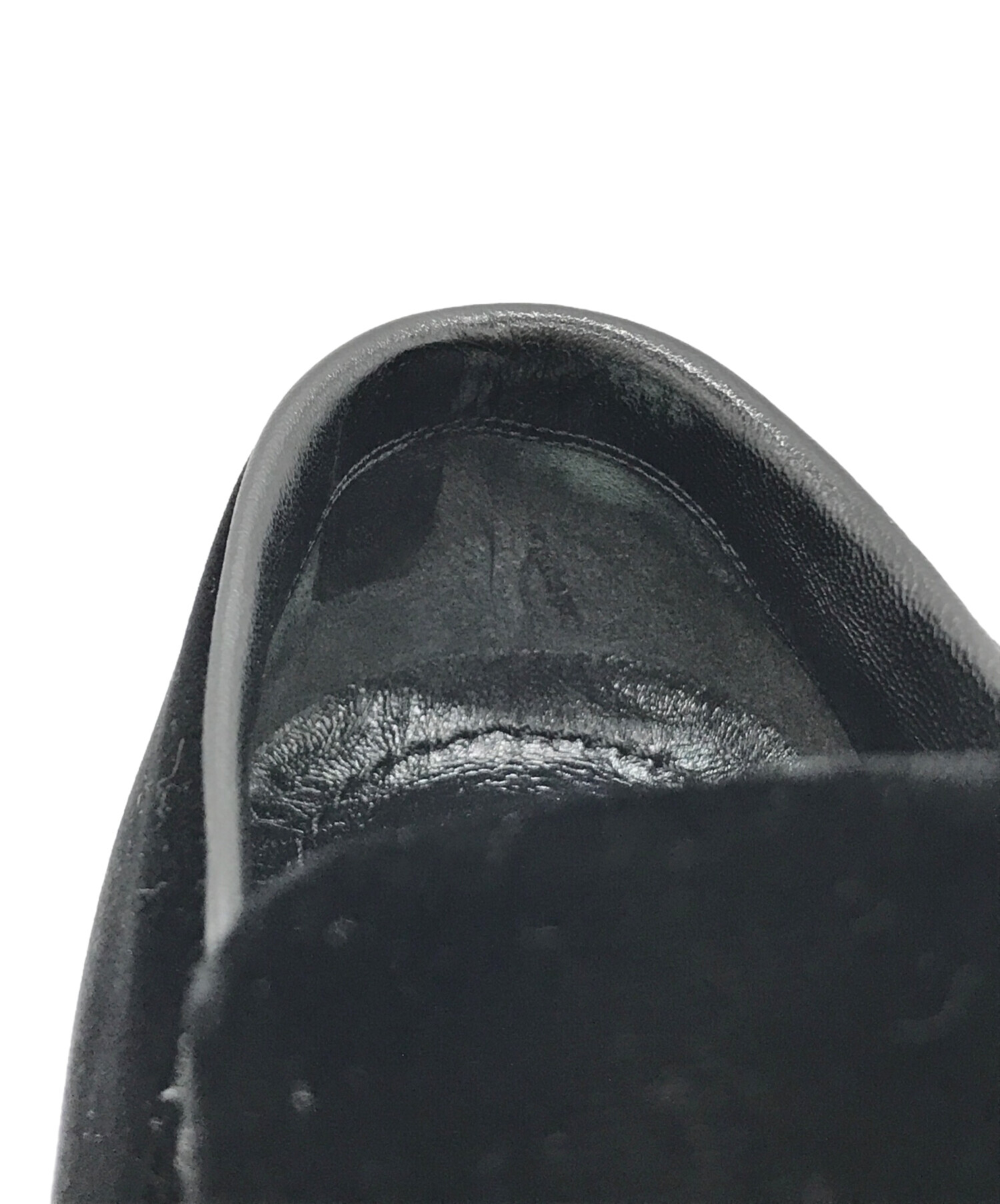 中古・古着通販】PRADA (プラダ) ベロアビジューリボンスリッポン 
