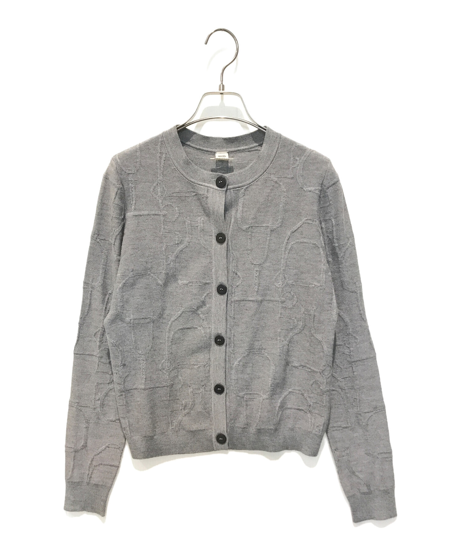 中古・古着通販】HERMES (エルメス) カシミヤシルク混丸首カーディガン