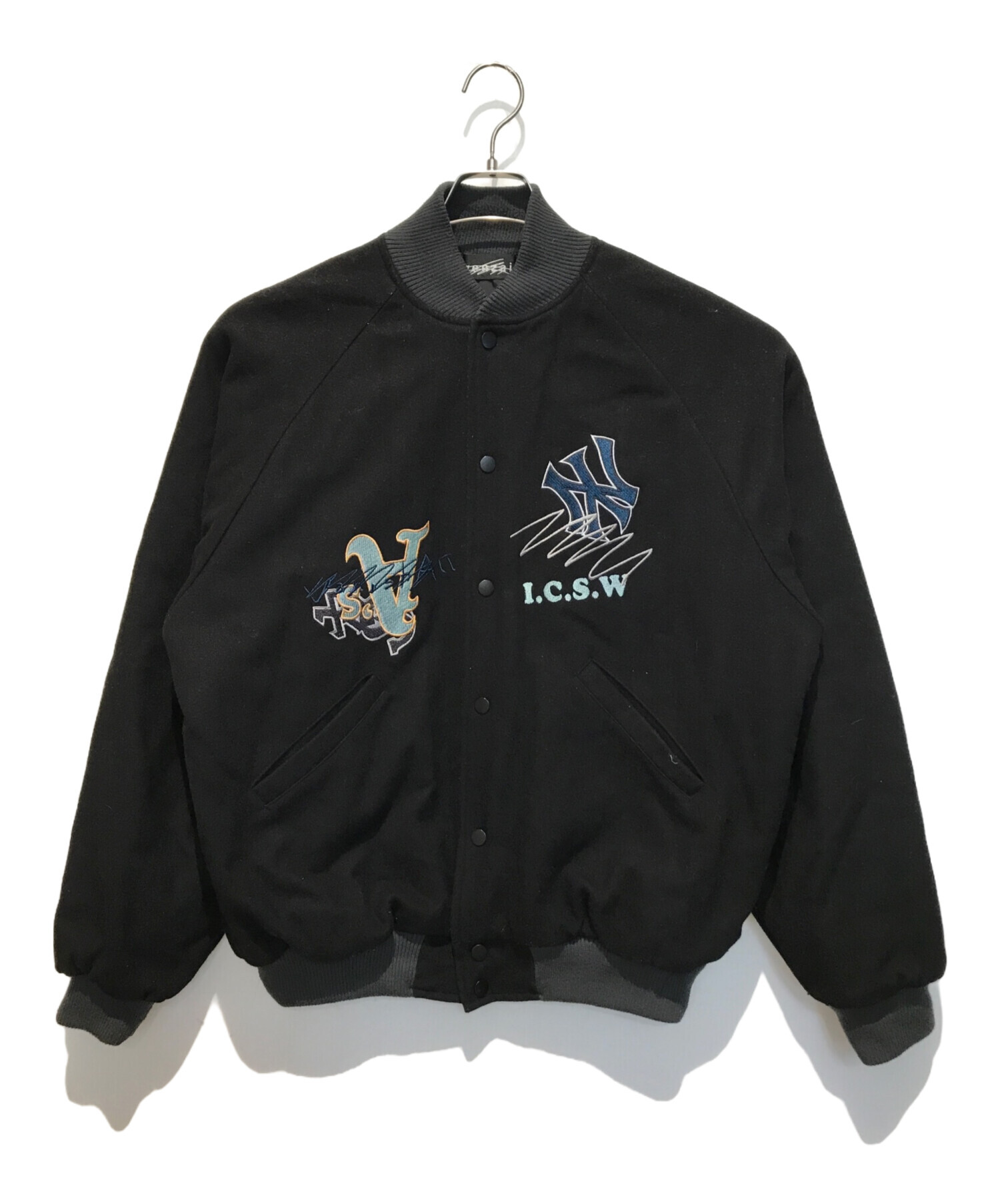 中古・古着通販】genzai (ゲンザイ) スタジャン ブラック サイズ:L 