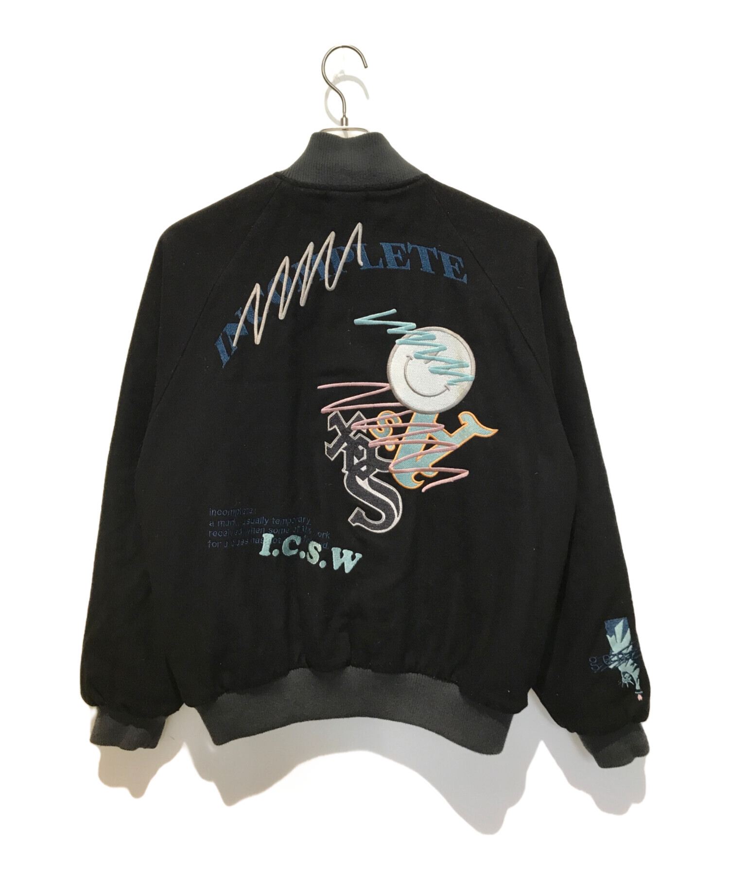 中古・古着通販】genzai (ゲンザイ) スタジャン ブラック サイズ:L 