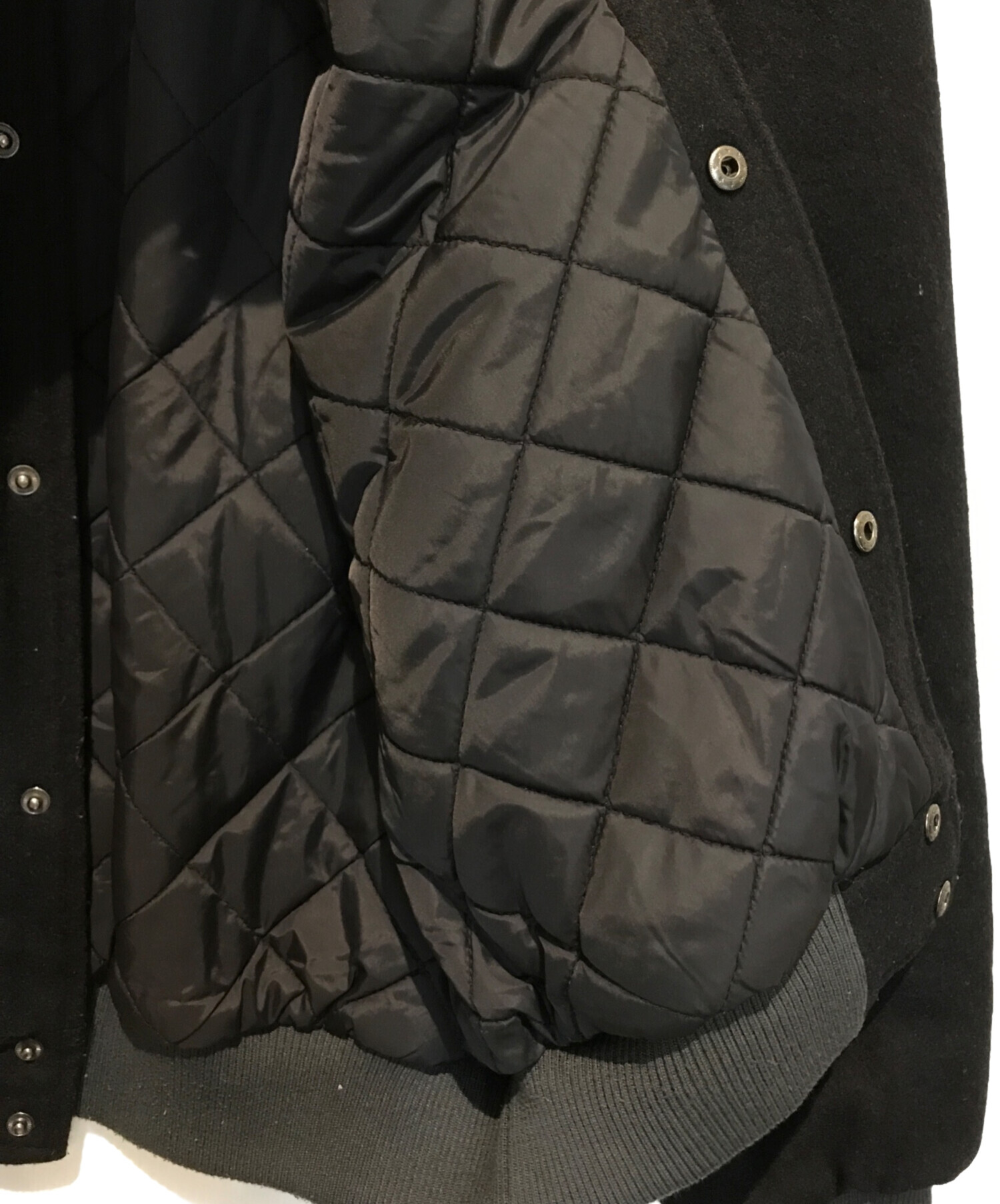 中古・古着通販】genzai (ゲンザイ) スタジャン ブラック サイズ:L 