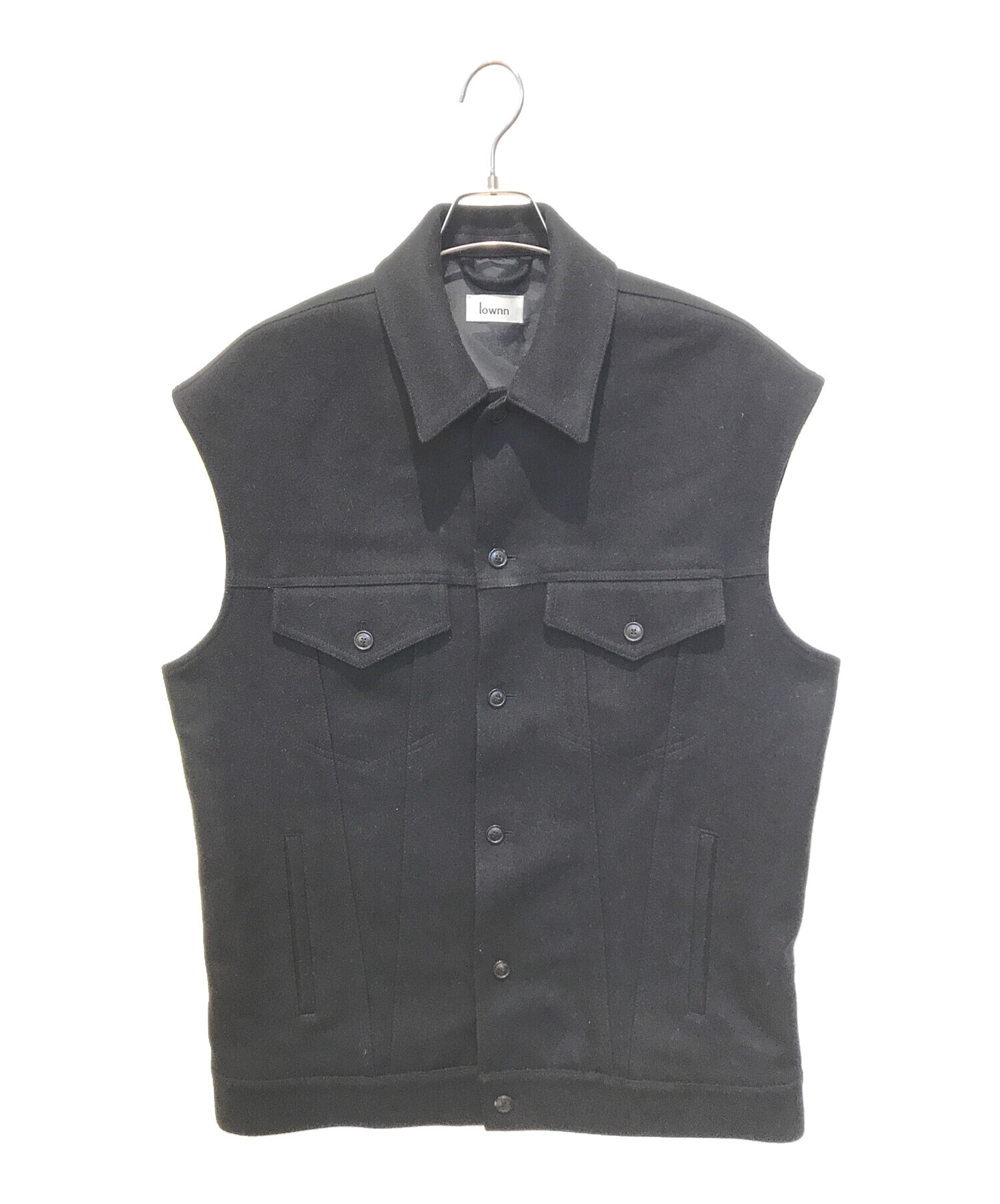 中古・古着通販】lownn (ローン) ウールベスト FW18-9030UM86 ブラック 