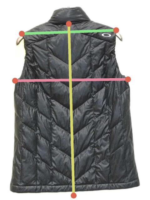 新品未使用　Oakley パターン入り ダウンベスト 中古・古着通販】OAKLEY (オークリー) ダウンベスト ブラック サイズ:L
