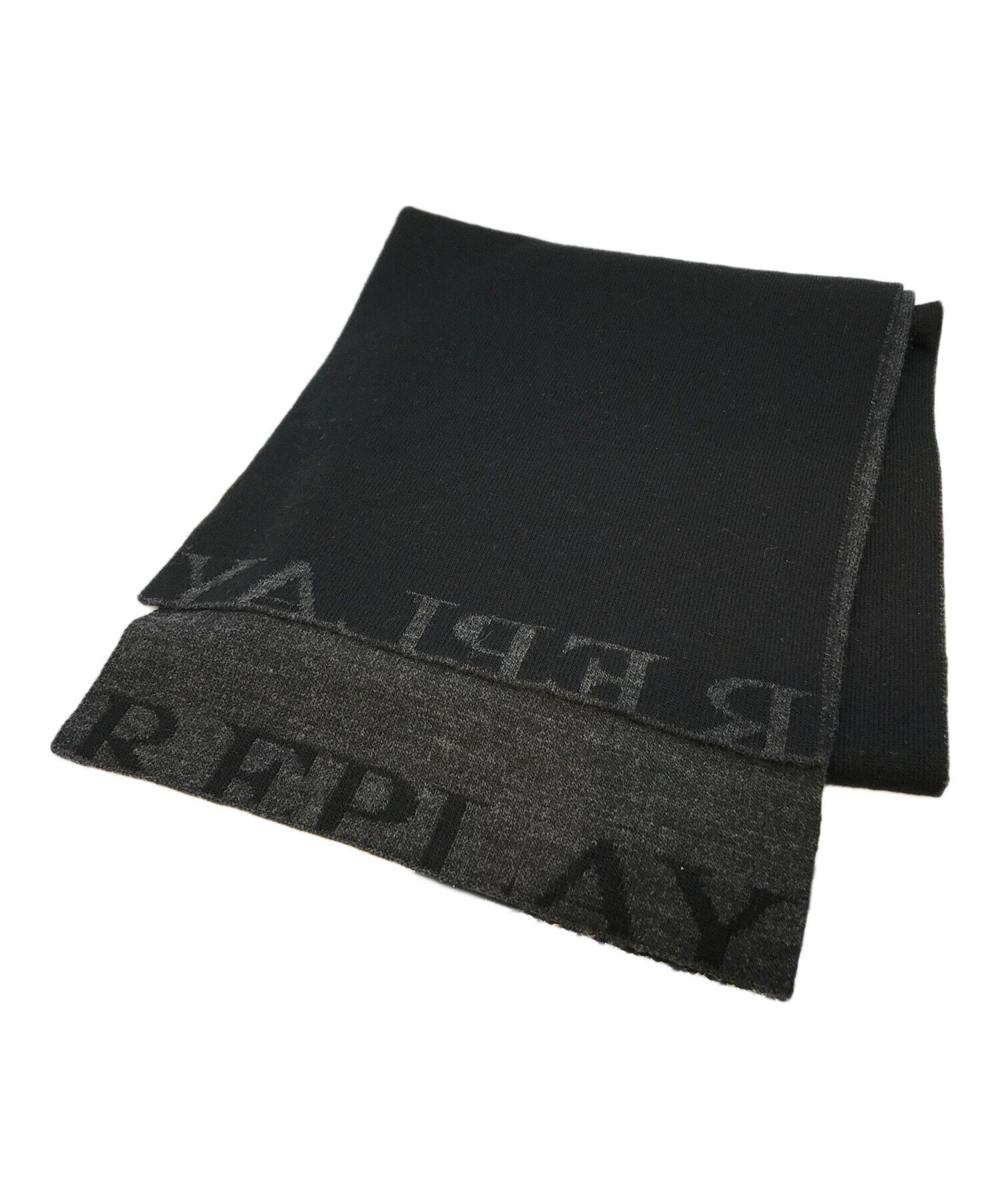 中古・古着通販】REPLAY (リプレイ) マフラー ブラック 未使用品 