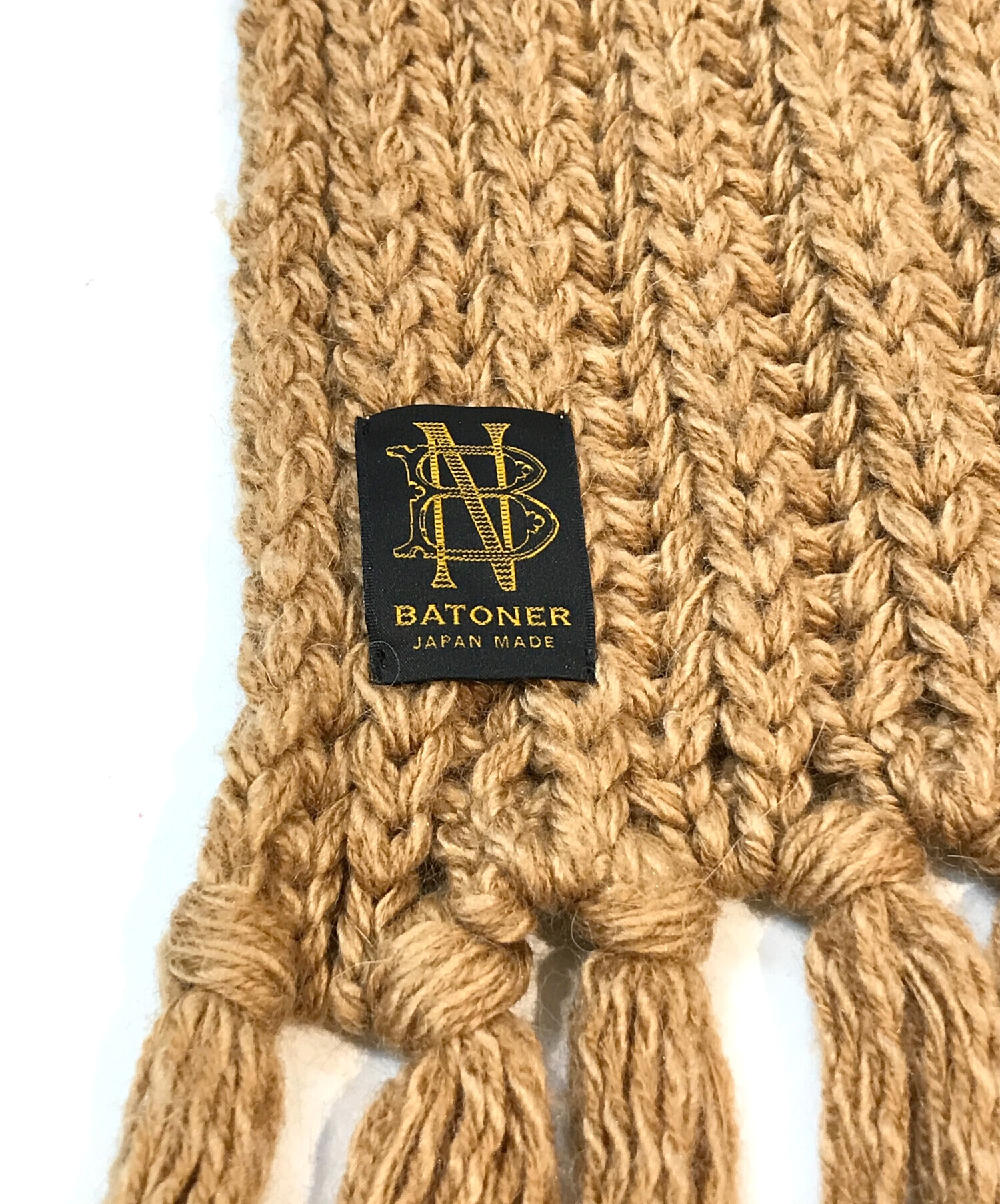 中古・古着通販】BATONER (バトナ―) 大判ニットマフラー 中古・古着通販】BATONER (バトナ―) 大判ニットマフラー