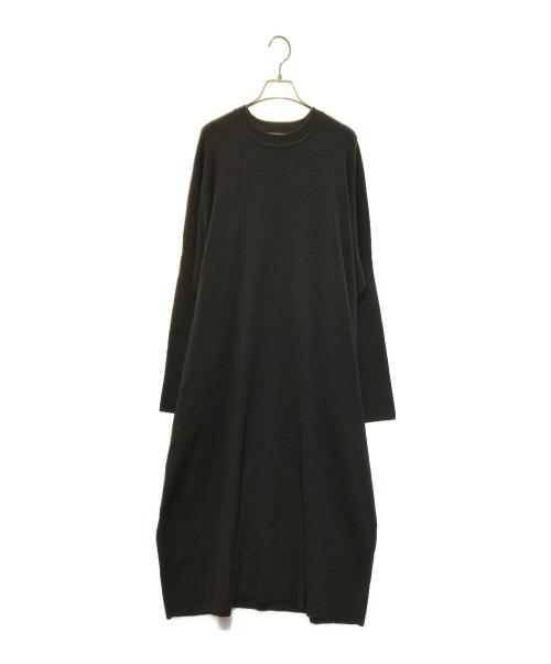 Curensology ニット ロングワンピース 長袖　チャコールグレー Curensology - Curensologyニットワンピースの通販 by mk's shop