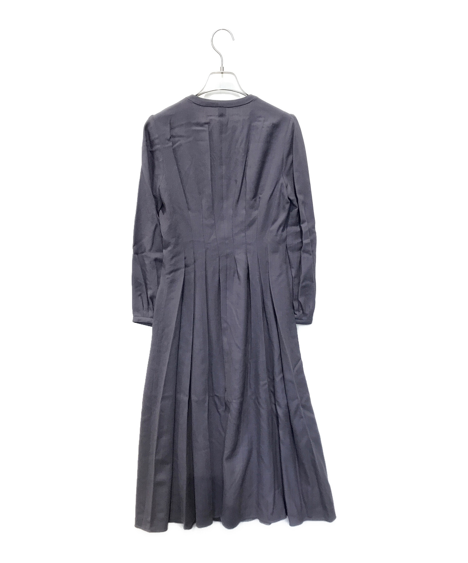 中古・古着通販】ANAYI (アナイ) ブラウスワンピース ネイビー サイズ 