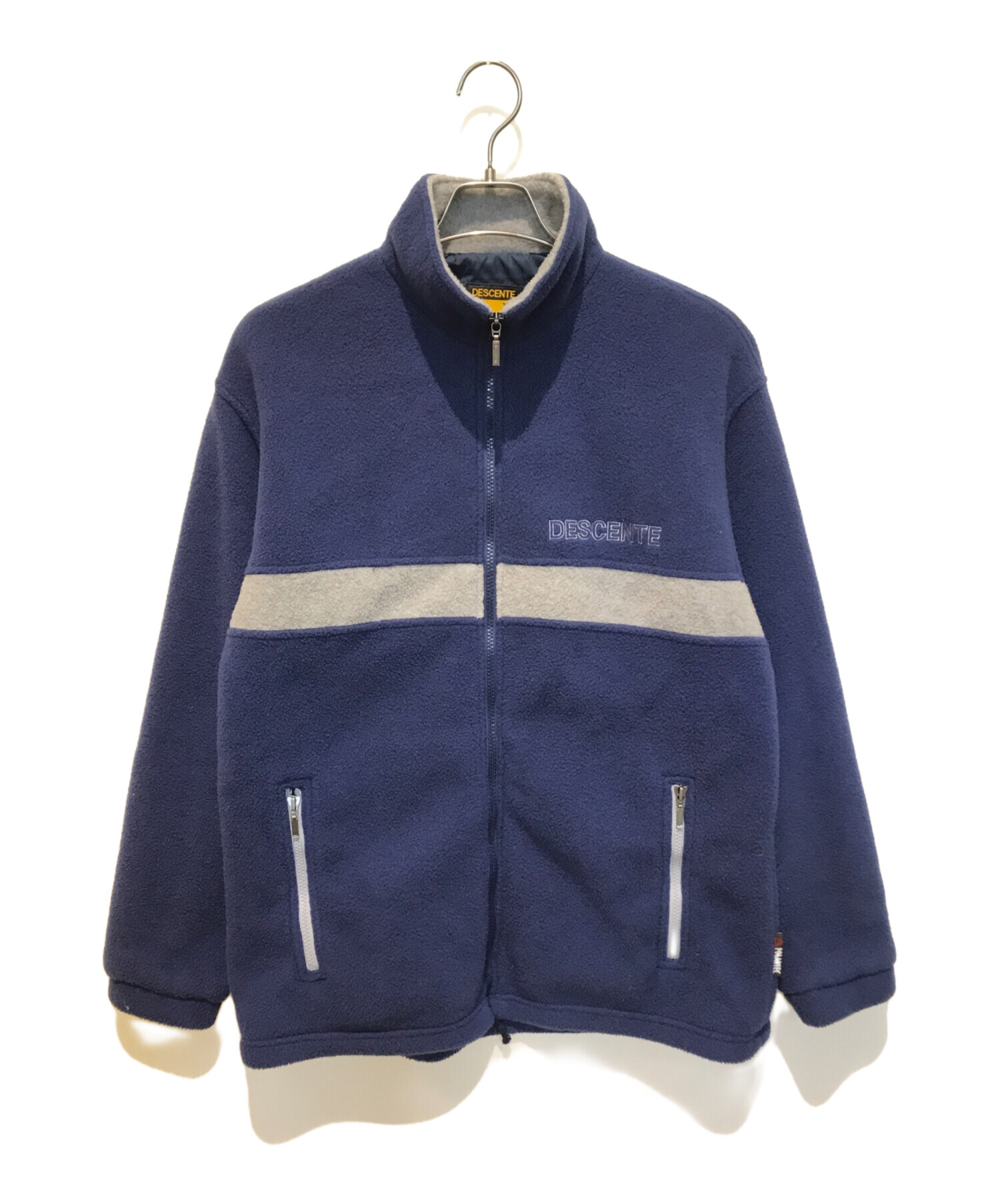中古・古着通販】DESCENTE (デサント) フリースジャケット ネイビー 