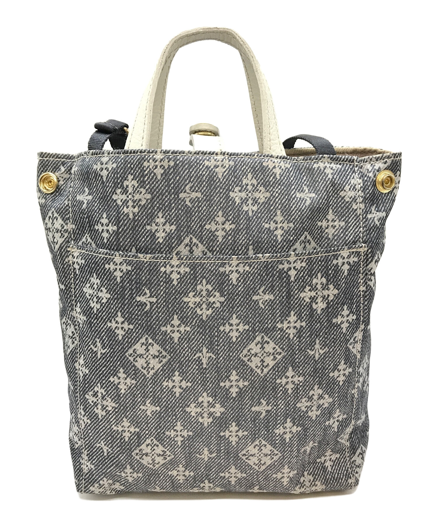 中古・古着通販】russet (ラシット) デニム調2WAYバッグ ネイビー 