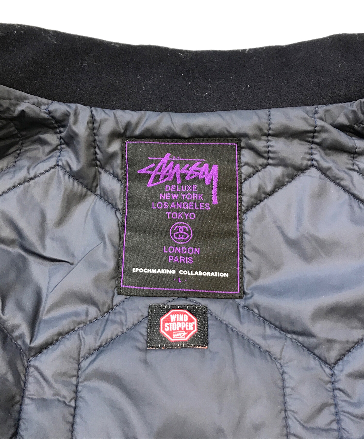 中古・古着通販】stussy (ステューシー) Pコート ネイビー サイズ:L 