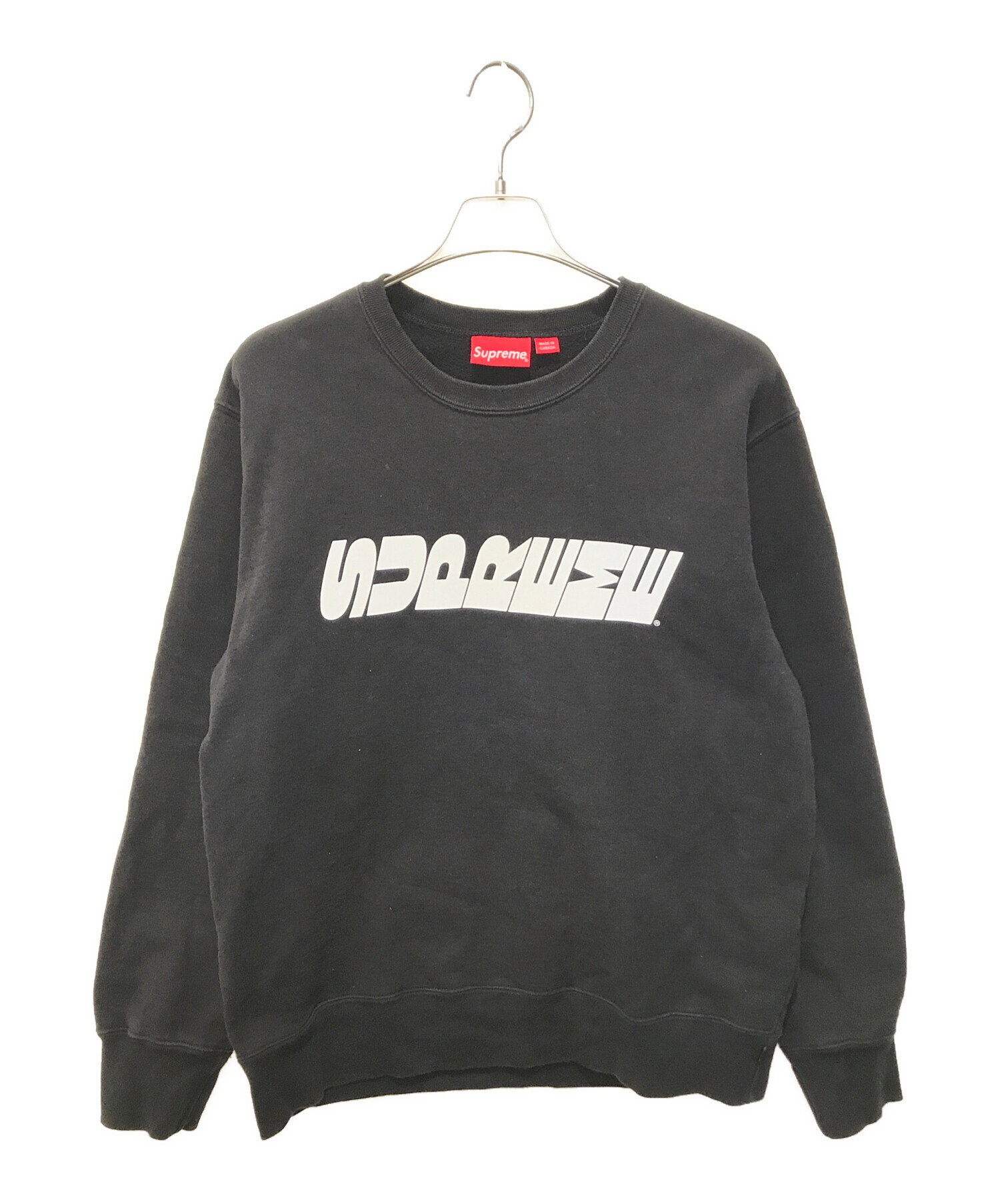 Supreme ブラック スウェット L オーバーサイズ 中古・古着通販】Supreme (シュプリーム) ロゴ刺繍スウェット ブラック