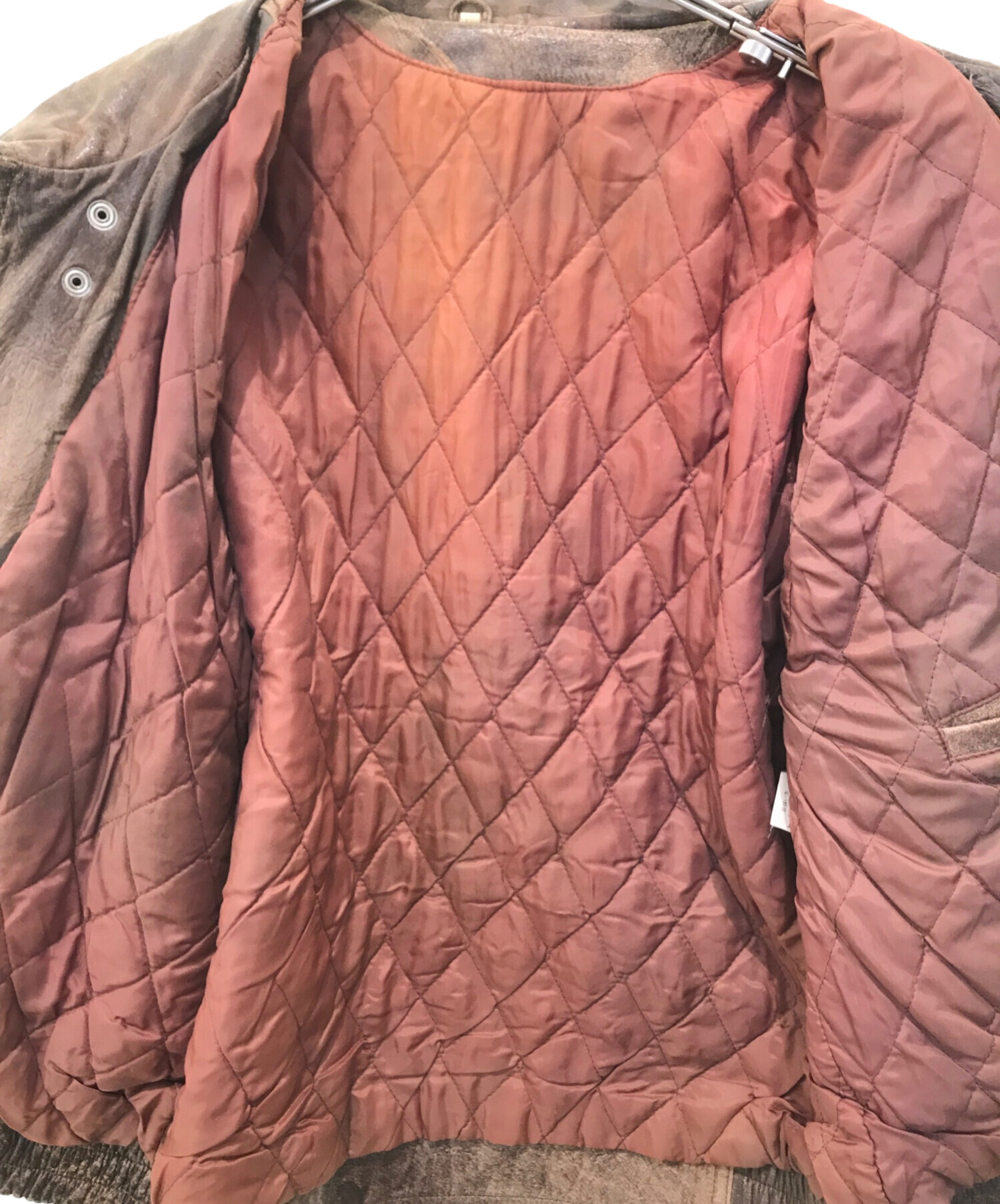 中古・古着通販】USED (ユーズド) レザージャケット ブラウン サイズ 