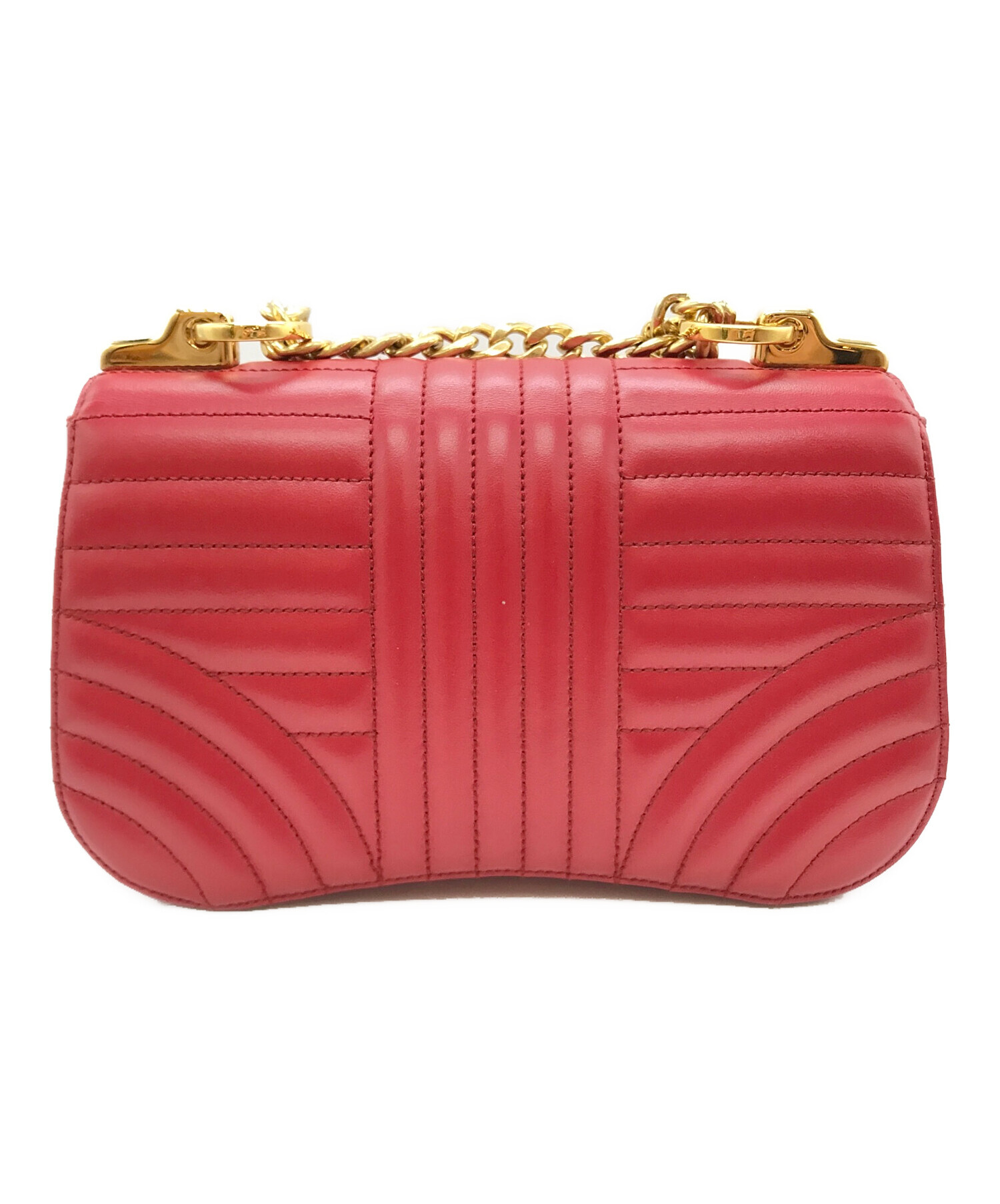 PRADA ビンテージ　チェーンショルダーバッグ　赤 中古・古着通販】PRADA (プラダ) ダイアグラムチェーンショルダー