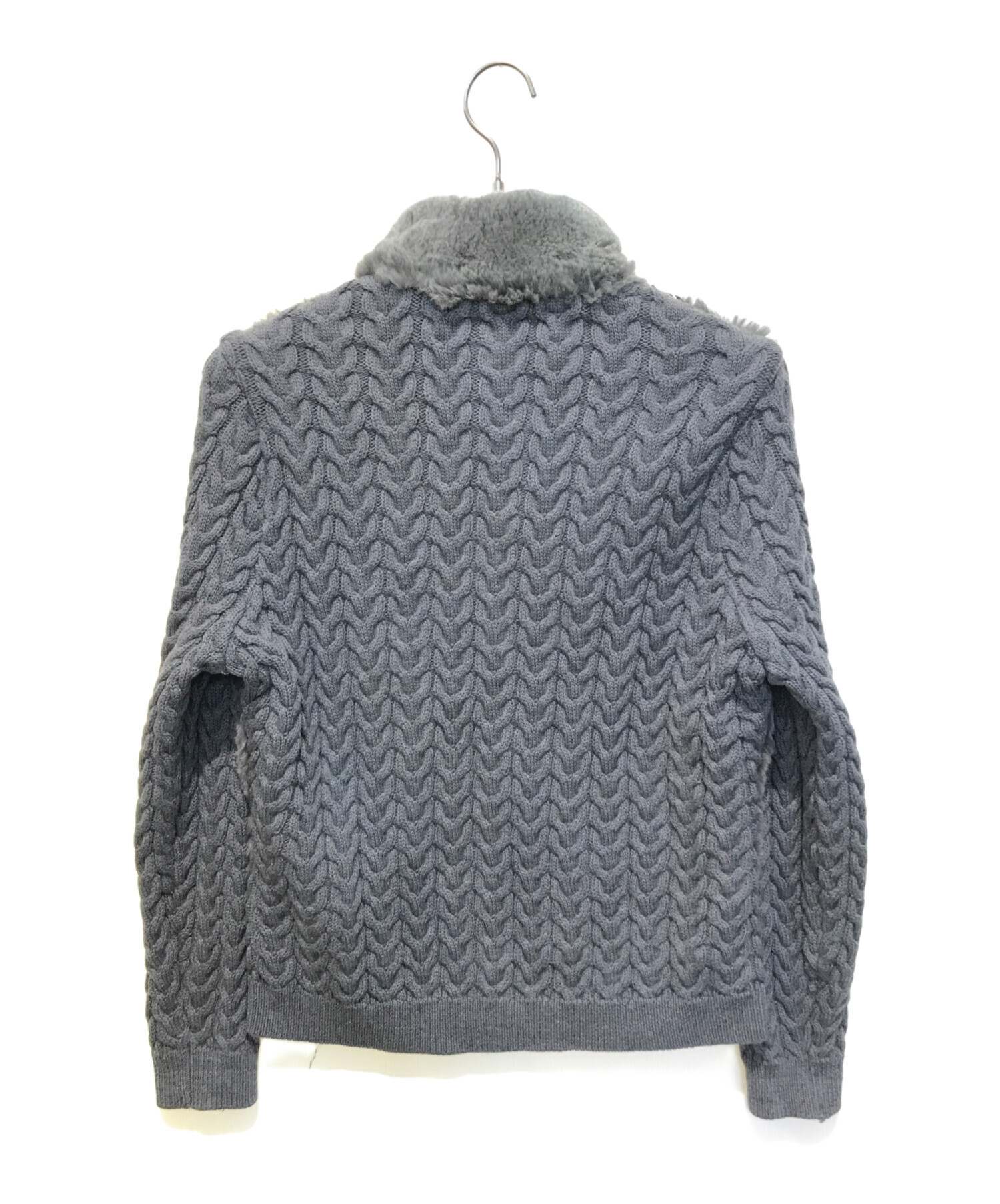 高級 イタリア製 EPOCA UOMO リアルファー ニット切り替え ジャケット 高級 イタリア製 EPOCA UOMO リアルファー ニット切り替え ジャケット