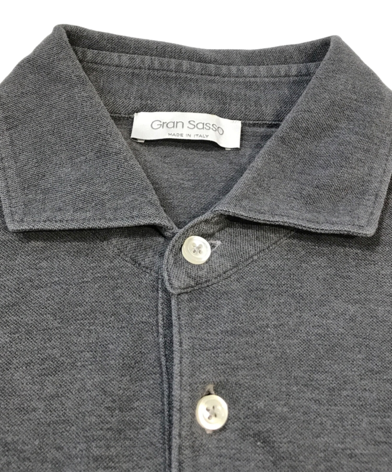 中古・古着通販】GRAN SASSO (グランサッソ) ポロシャツ グレー サイズ 