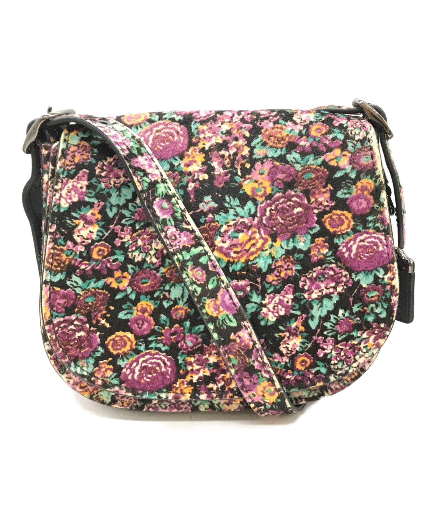 中古・古着通販】COACH (コーチ) ハラコフラワーショルダーバッグ 