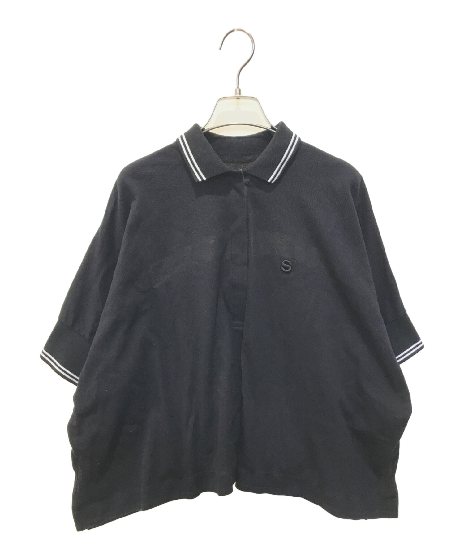 中古・古着通販】sacai (サカイ) COTTON JERSEY POLO SHIRT ブラック