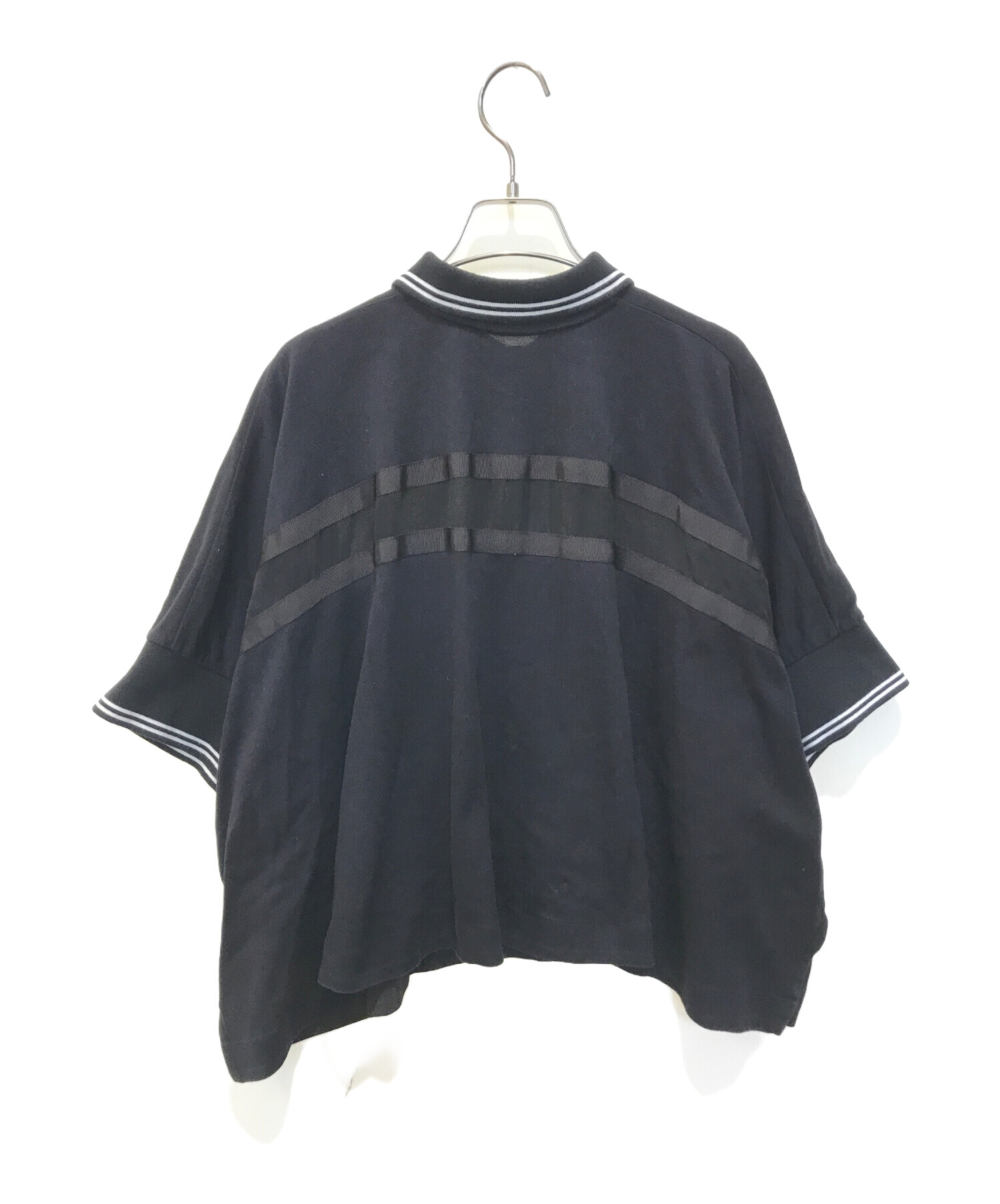 中古・古着通販】sacai (サカイ) COTTON JERSEY POLO SHIRT ブラック