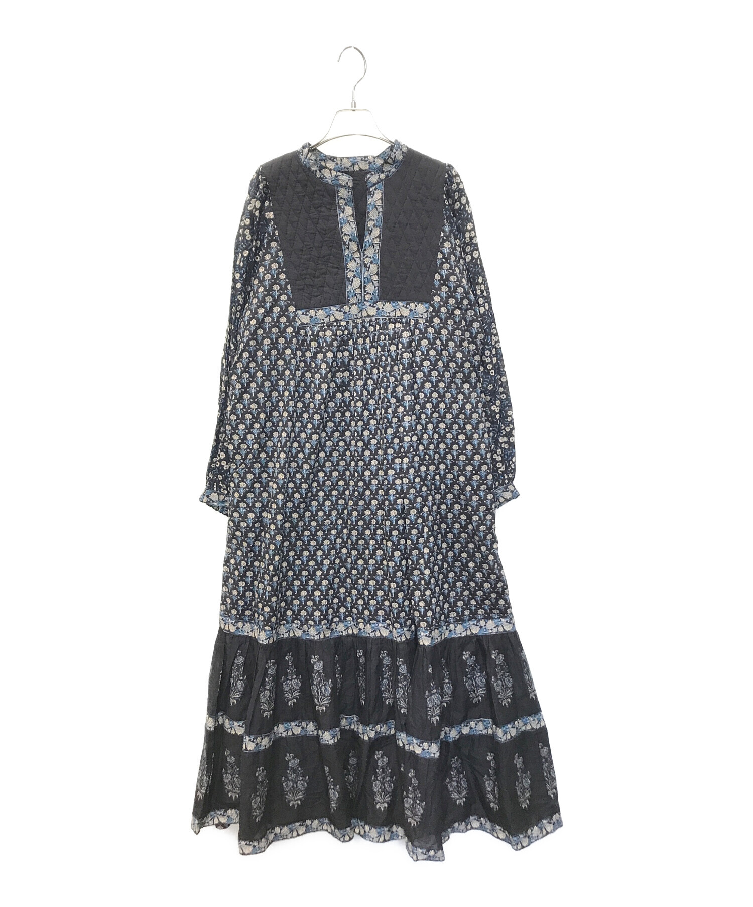 Freada キルトステッチハンドスクリーンワンピース　フリーダ【中古】 中古・古着通販】Freada (フリーダ) キルトステッチハンドスクリーン