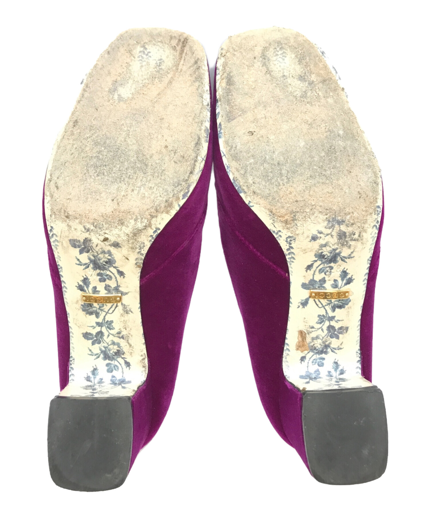 中古・古着通販】GUCCI (グッチ) GGベロアパンプス 526465 パープル