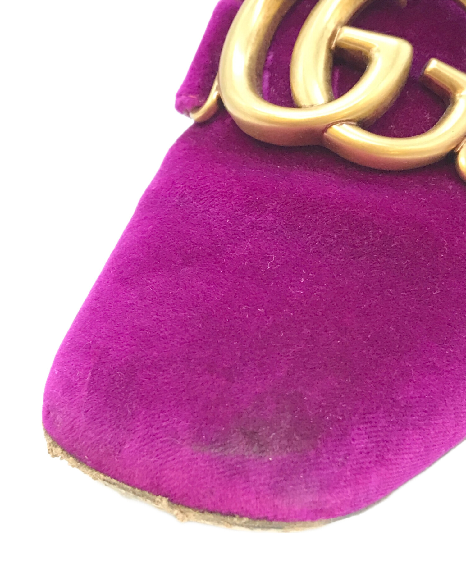 中古・古着通販】GUCCI (グッチ) GGベロアパンプス 526465 パープル