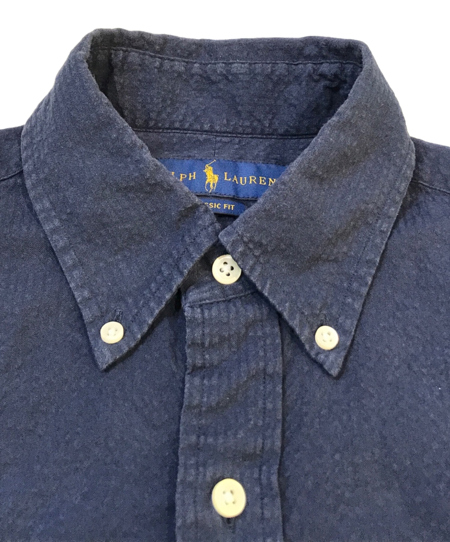 Ralph Lauren　ラルフローレン　オープンカラー シアサッカーシャツ　S 中古・古着通販】RALPH LAUREN (ラルフローレン) シアサッカー