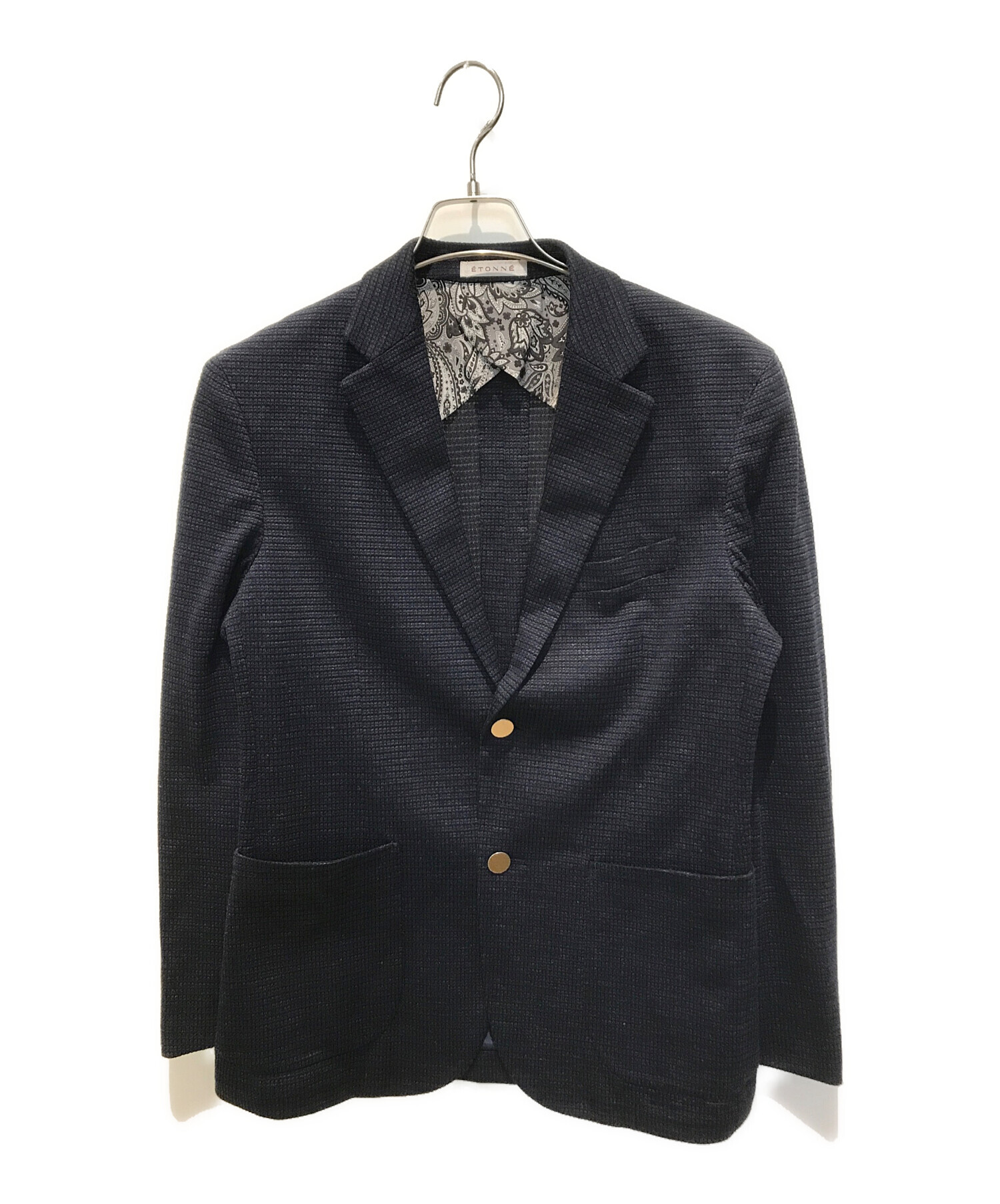 中古・古着通販】ETONNE (エトネ) テーラードジャケット ネイビー 