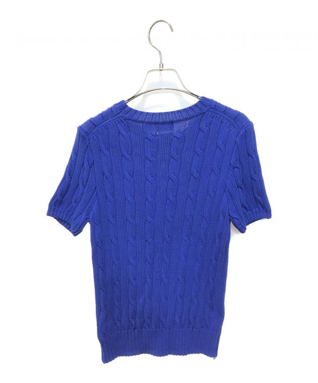 【美品】Polo Ralph Lauren 半袖セーター 青 中古・古着通販】POLO RALPH LAUREN (ポロ・ラルフローレン) 半袖
