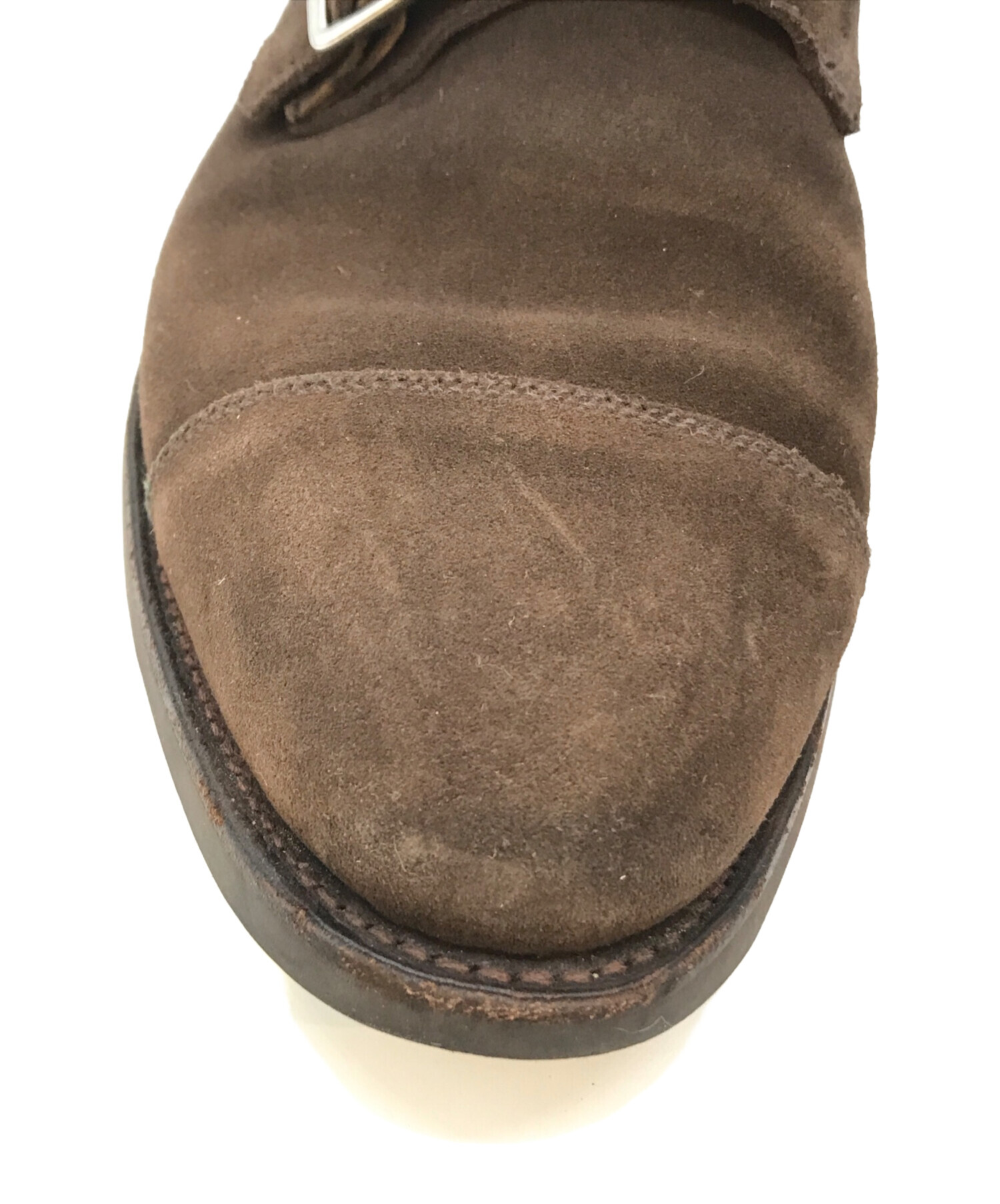 crockett\u0026jonesブラウン スエード ダブルモンクシューズREPTON 中古