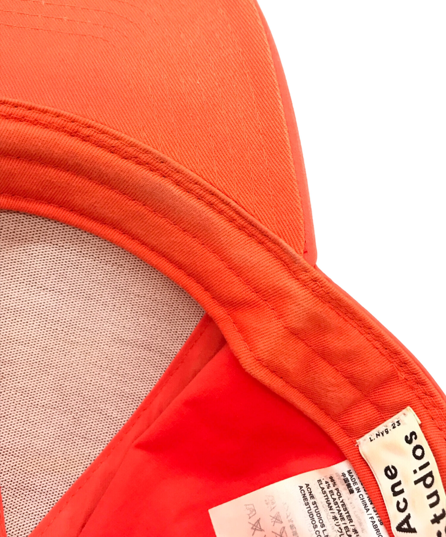 美品 Acne Studios アグネストゥディオス オレンジ ヒョウ柄キャップ Acne Studios（アクネストゥディオズ）キャップ オレンジ サイズ:59