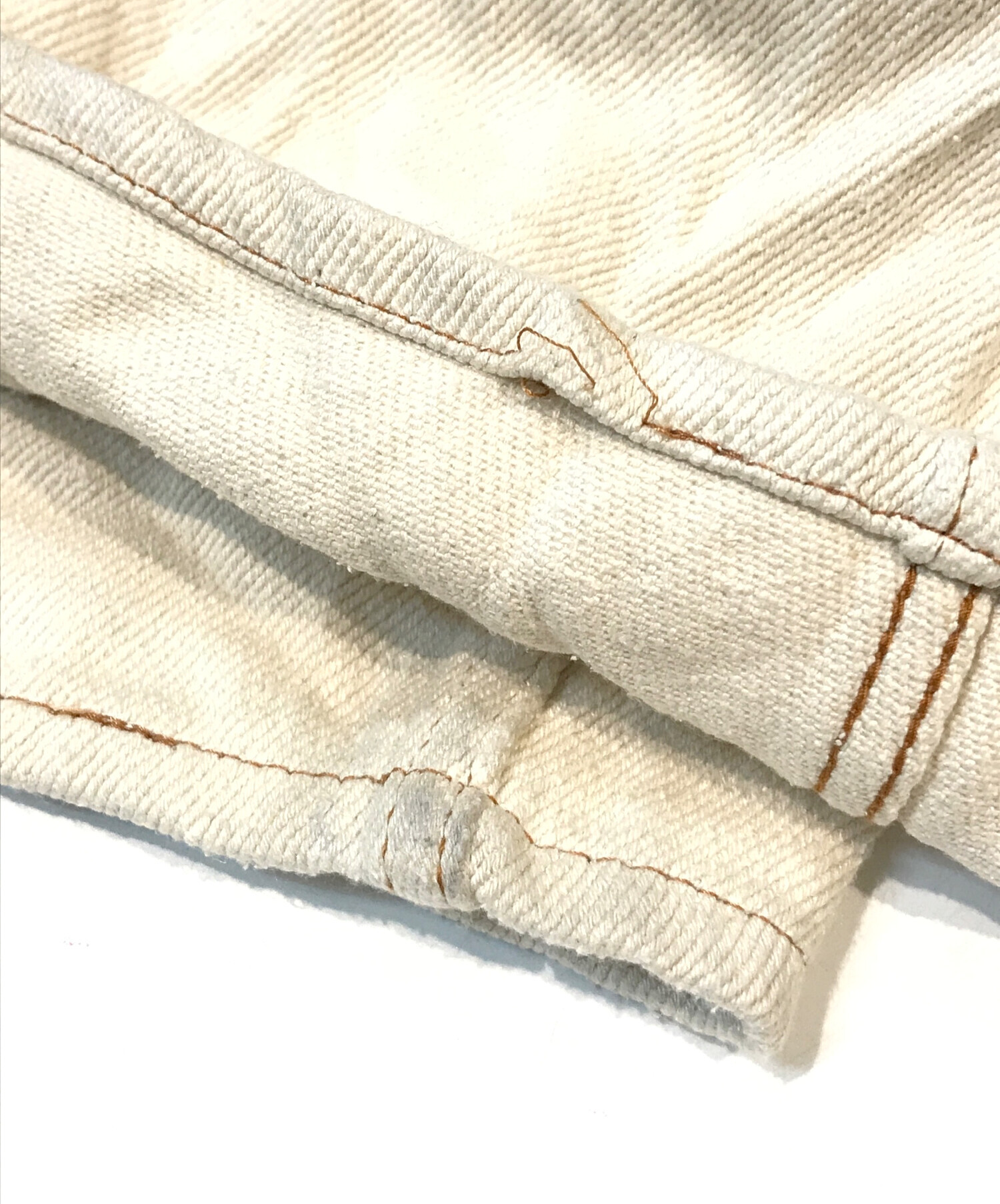 Cornier / SILK NEP DENIM PANTS オフホワイト　M SILK NEP DENIM PANTS｜WHITE – Cornier