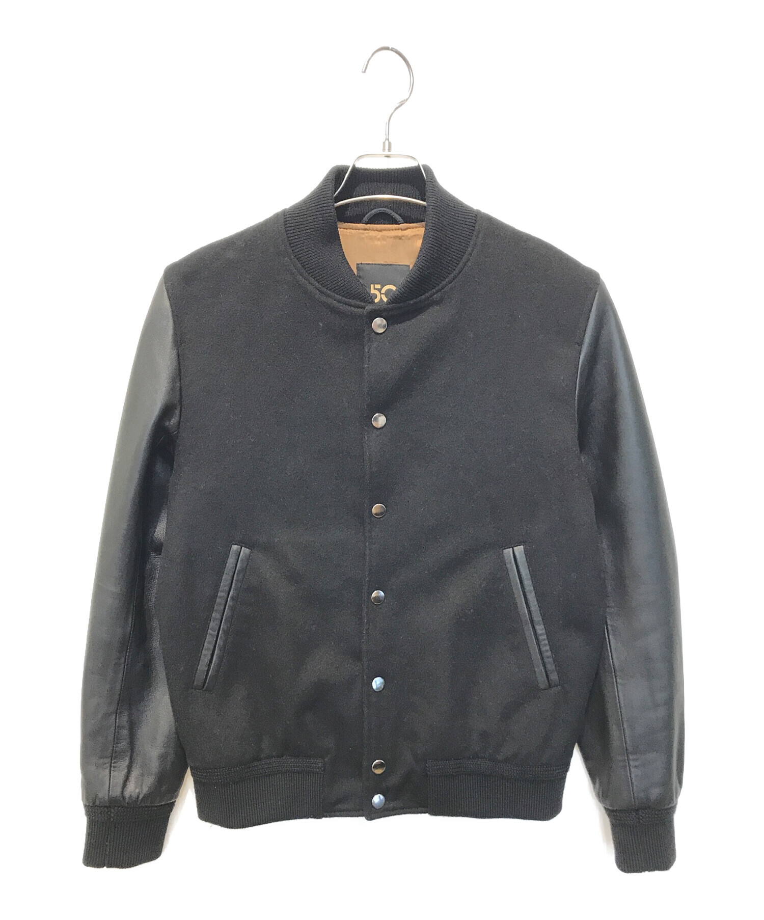 【10/31日まで限定値下げ】 BEAMS スタジャン 黒 中古・古着通販】Cinquanta (チンクワンタ) BEAMS (ビームス) コンビ