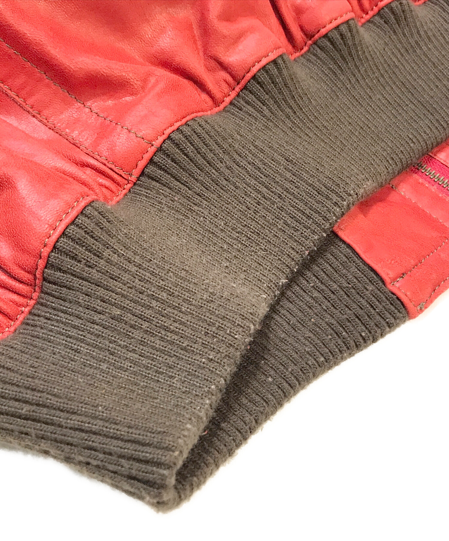 中古・古着通販】G-Stage (ジーステージ) レザージャケット レッド