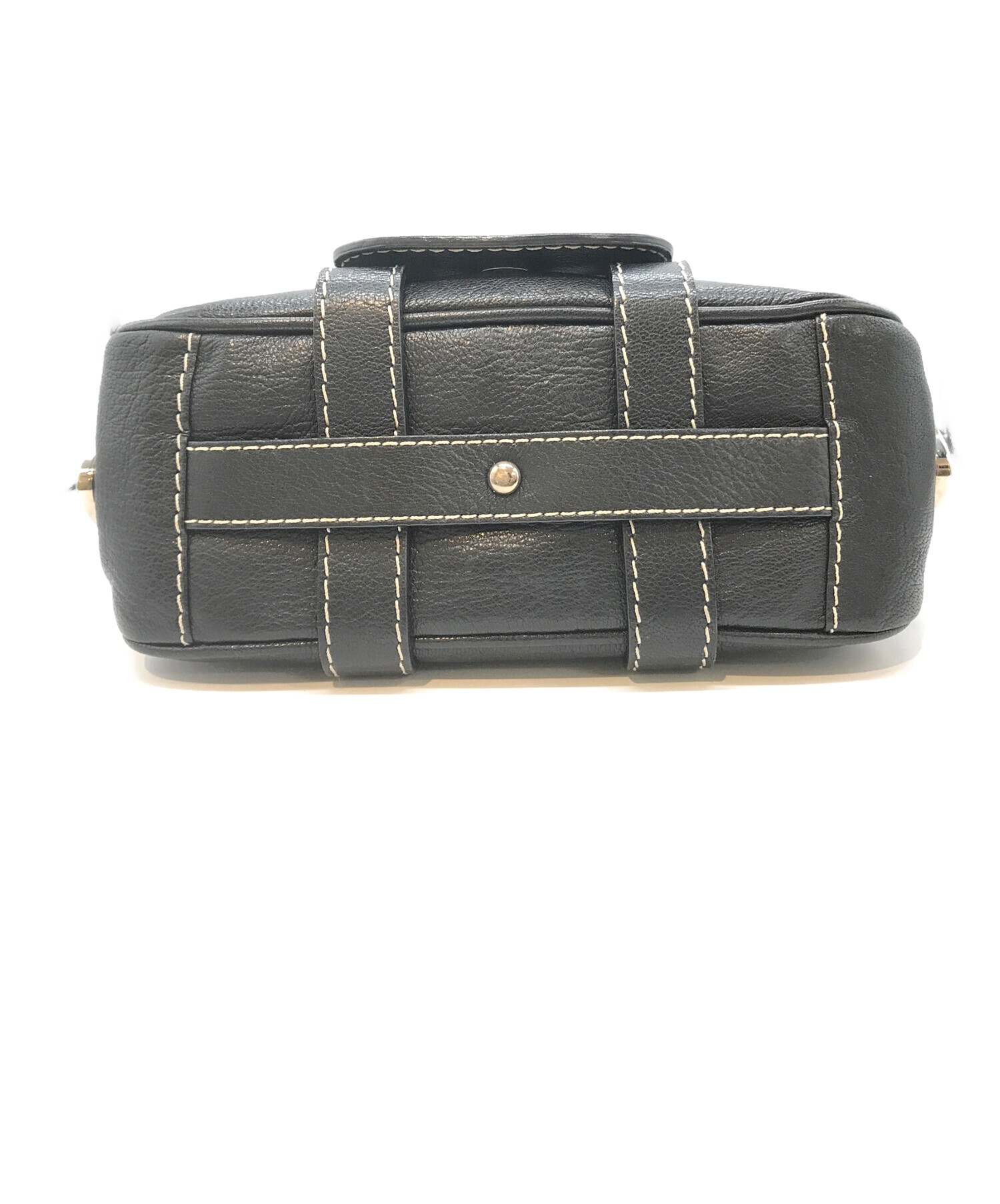 中古・古着通販】BALLY (バリー) レザーワンショルダーバッグ ブラック