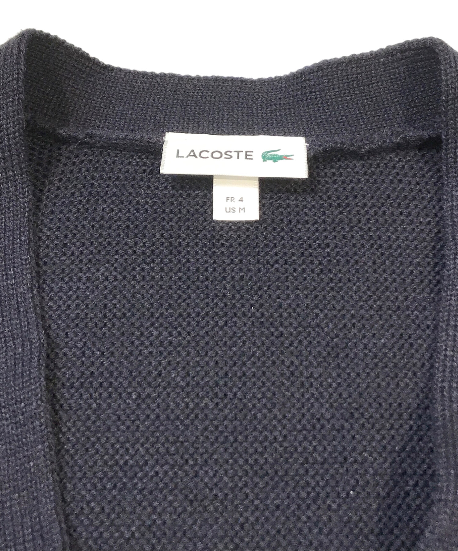 中古・古着通販】LACOSTE (ラコステ) ミリタリーニットカーディガン 