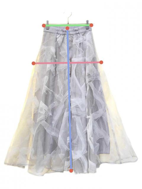 11/23限定価格★美品Mystrada ベールフロッキースカート　グレージュ Mystrada（マイストラーダ）の「ベールフロッキースカート（スカート