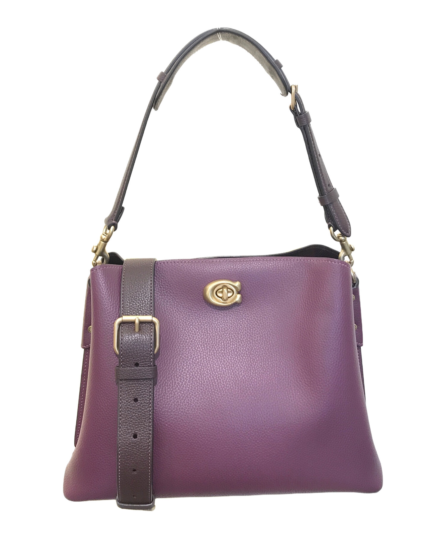 コーチ ウィロウ バケット バッグ レディース 【中古】 中古・古着通販】COACH (コーチ) ウィロウ バケットバッグ パープル