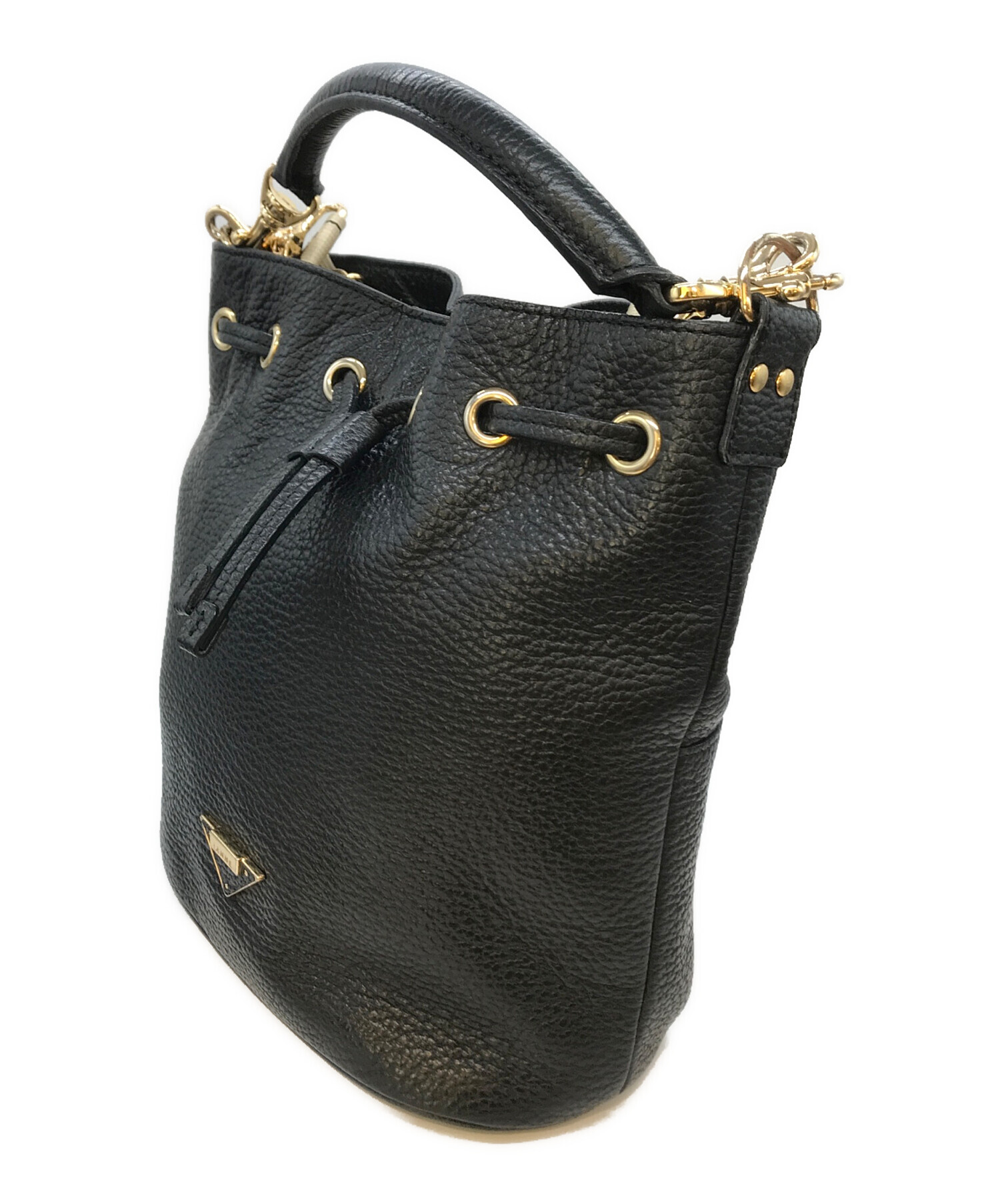 中古・古着通販】IANNE (イアンヌ) 巾着ショルダーバッグ ブラック 