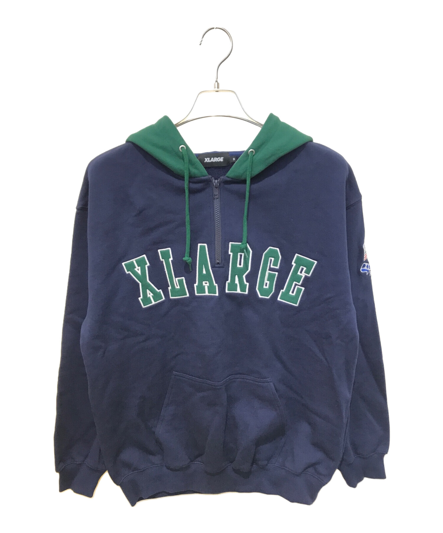 中古・古着通販】X-LARGE (エクストララージ) ハーフジップパーカー 