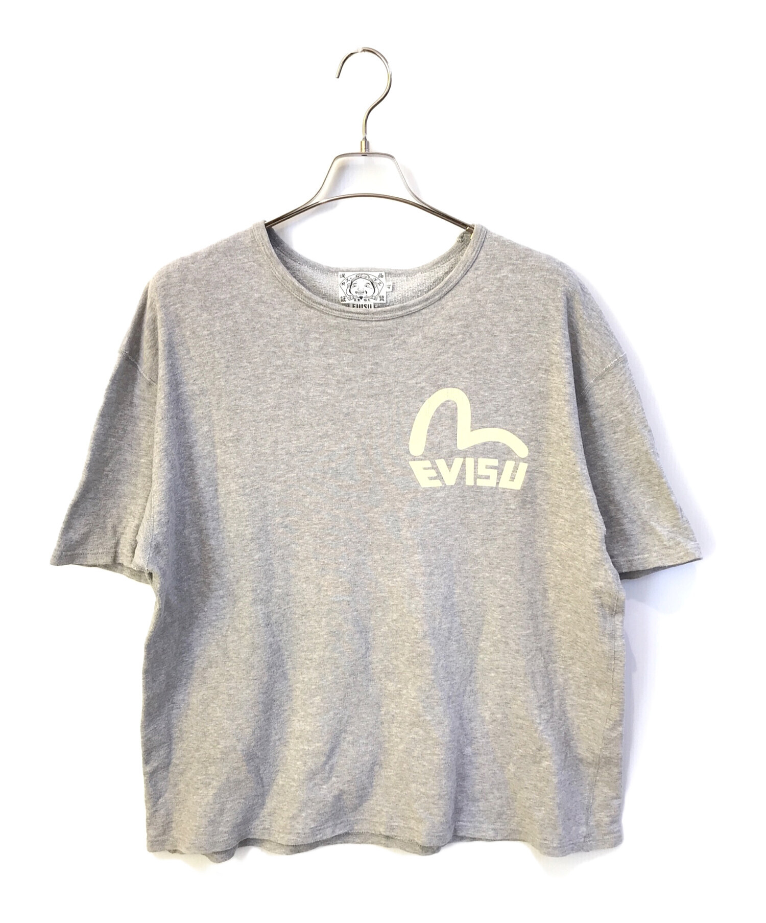 中古・古着通販】EVISU (エヴィス) 半袖スウェット グレー サイズ:M 