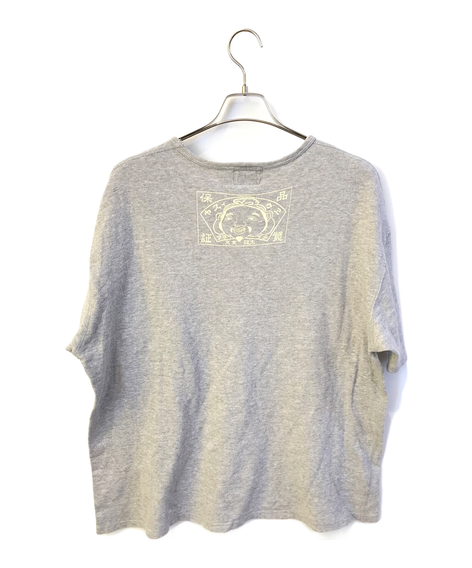 中古・古着通販】EVISU (エヴィス) 半袖スウェット グレー サイズ:M 